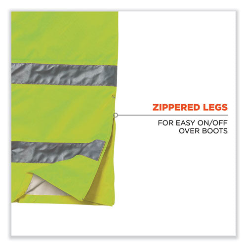 Glowear 8915 Class E Hi-vis Rain Pants, X-large, Lime, Ships In 1-3 Business Days