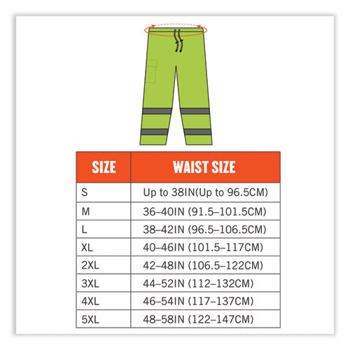 Glowear 8915 Class E Hi-vis Rain Pants, X-large, Lime, Ships In 1-3 Business Days