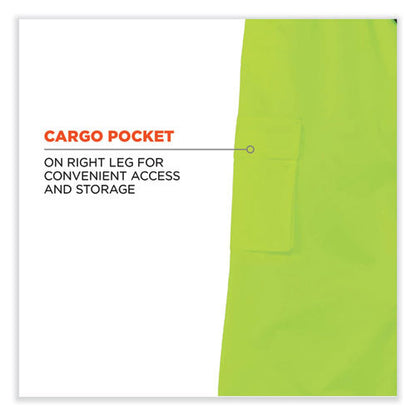 Glowear 8915 Class E Hi-vis Rain Pants, X-large, Lime, Ships In 1-3 Business Days