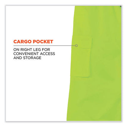 Glowear 8915 Class E Hi-vis Rain Pants, 3x-large, Lime, Ships In 1-3 Business Days