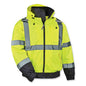 Glowear 8379 Class 3 Hi-vis Fleece Lined Bomber Jacket, Lime, X-large, Ships In 1-3 Business Days