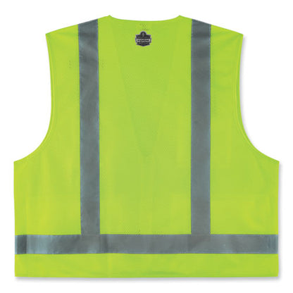 Glowear 8249z-s Single Size Class 2 Economy Surveyors Zipper Vest, Polyester, X-small, Lime, Ships In 1-3 Business Days