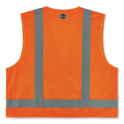 Glowear 8249z-s Single Size Class 2 Economy Surveyors Zipper Vest, Polyester, X-small, Orange, Ships In 1-3 Business Days