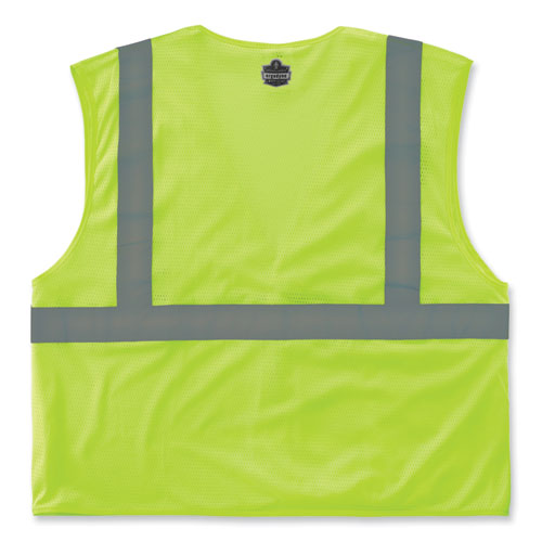 Glowear 8210hl-s Single Size Class 2 Economy Mesh Vest, Polyester, 4x-large, Lime, Ships In 1-3 Business Days