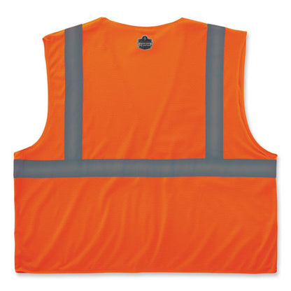 Glowear 8210hl-s Single Size Class 2 Economy Mesh Vest, Polyester, Large, Orange, Ships In 1-3 Business Days
