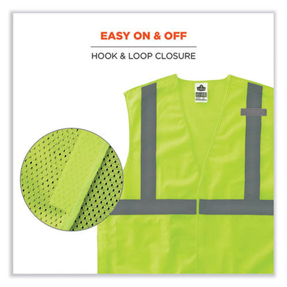 Glowear 8215ba-s Single Size Class 2 Economy Breakaway Mesh Vest, Polyester, Small, Lime, Ships In 1-3 Business Days