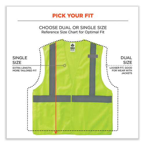 Glowear 8215ba-s Single Size Class 2 Economy Breakaway Mesh Vest, Polyester, Small, Lime, Ships In 1-3 Business Days