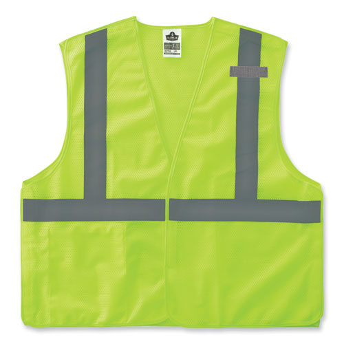 Glowear 8215ba-s Single Size Class 2 Economy Breakaway Mesh Vest, Polyester, 4x-large, Lime, Ships In 1-3 Business Days