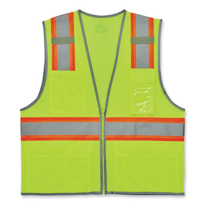 Glowear 8246z-s Single Size Class 2 Two-tone Mesh Vest, Polyester, Medium, Lime, Ships In 1-3 Business Days