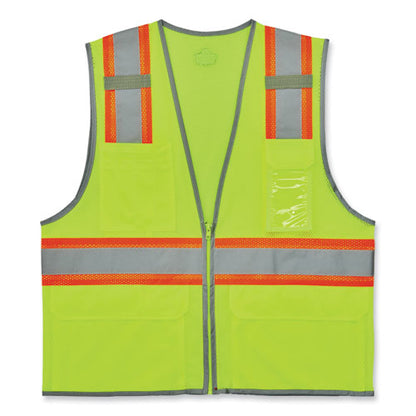 Glowear 8246z-s Single Size Class 2 Two-tone Mesh Vest, Polyester, X-large, Lime, Ships In 1-3 Business Days
