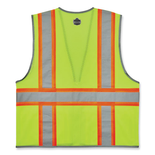 Glowear 8246z-s Single Size Class 2 Two-tone Mesh Vest, Polyester, X-large, Lime, Ships In 1-3 Business Days