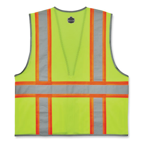 Glowear 8246z-s Single Size Class 2 Two-tone Mesh Vest, Polyester, 2x-large, Lime, Ships In 1-3 Business Days