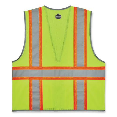 Glowear 8246z-s Single Size Class 2 Two-tone Mesh Vest, Polyester, 3x-large, Lime, Ships In 1-3 Business Days