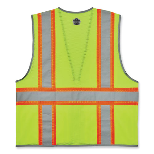 Glowear 8246z-s Single Size Class 2 Two-tone Mesh Vest, Polyester, 5x-large, Lime, Ships In 1-3 Business Days