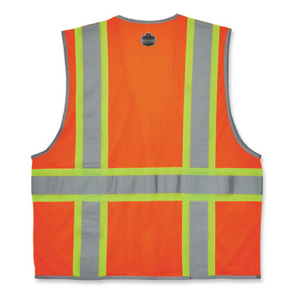 Glowear 8246z-s Single Size Class 2 Two-tone Mesh Vest, Polyester, Small, Orange, Ships In 1-3 Business Days