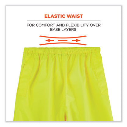 Glowear 8916 Class E Lightweight Hi-vis Rain Pants, 4x-large, Lime, Ships In 1-3 Business Days