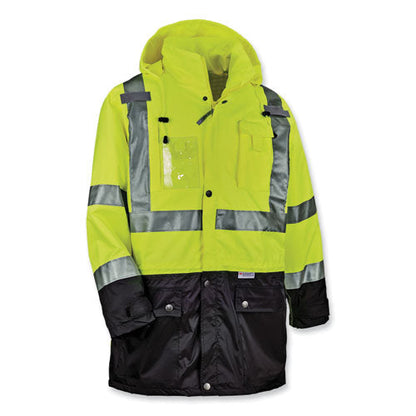 Glowear 8386 Class 3 Hi-vis Outer Shell Jacket, Polyester, 5x-large, Lime, Ships In 1-3 Business Days