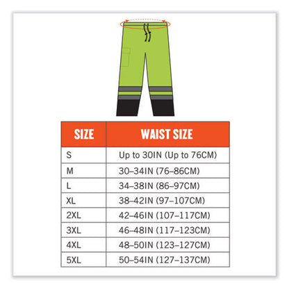 Glowear 8915bk Class E Hi-vis Rain Pants Black Bottom, Medium, Lime, Ships In 1-3 Business Days