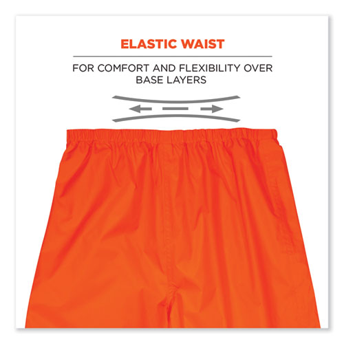 Glowear 8916 Class E Lightweight Hi-vis Rain Pants, Small, Orange, Ships In 1-3 Business Days