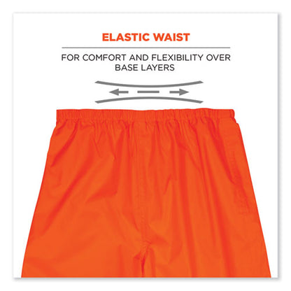 Glowear 8916 Class E Lightweight Hi-vis Rain Pants, Small, Orange, Ships In 1-3 Business Days