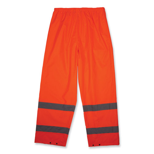 Glowear 8916 Class E Lightweight Hi-vis Rain Pants, 4x-large, Orange, Ships In 1-3 Business Days