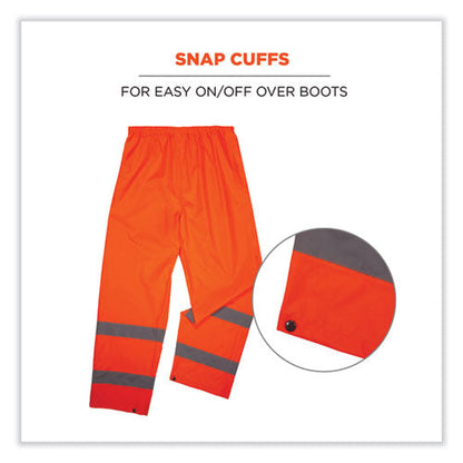Glowear 8916 Class E Lightweight Hi-vis Rain Pants, 5x-large, Orange, Ships In 1-3 Business Days