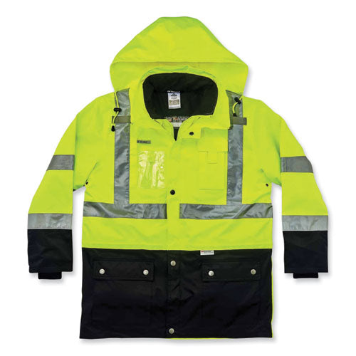 Glowear 8388 Class 3/2 Hi-vis Thermal Jacket Kit, 4x-large, Lime, Ships In 1-3 Business Days