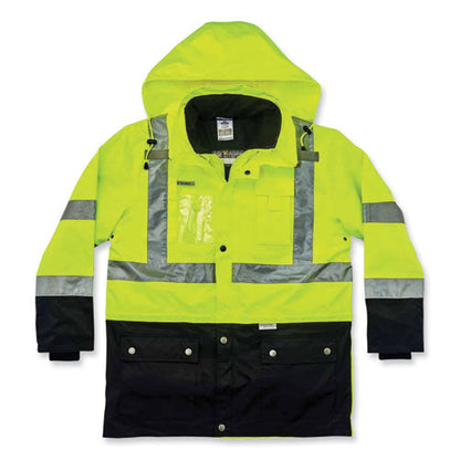 Glowear 8388 Class 3/2 Hi-vis Thermal Jacket Kit, 4x-large, Lime, Ships In 1-3 Business Days