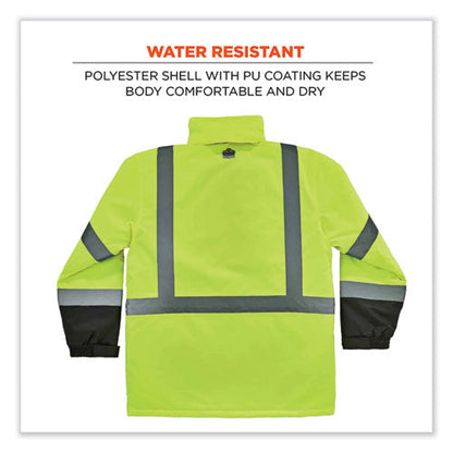 Glowear 8384 Class 3 Hi-vis Quilted Thermal Parka, Medium, Lime, Ships In 1-3 Business Days