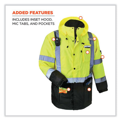 Glowear 8384 Class 3 Hi-vis Quilted Thermal Parka, X-large, Lime, Ships In 1-3 Business Days