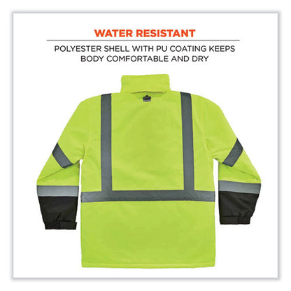 Glowear 8384 Class 3 Hi-vis Quilted Thermal Parka, 5x-large, Lime, Ships In 1-3 Business Days