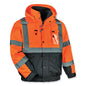 Glowear 8381 Class 3 Hi-vis 4-in-1 Quilted Bomber Jacket, Orange, X-large, Ships In 1-3 Business Days
