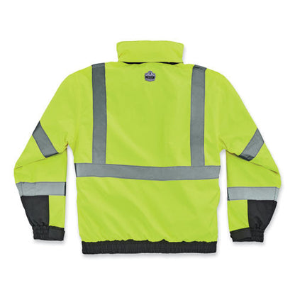 Glowear 8381 Class 3 Hi-vis 4-in-1 Quilted Bomber Jacket, Lime, Small, Ships In 1-3 Business Days