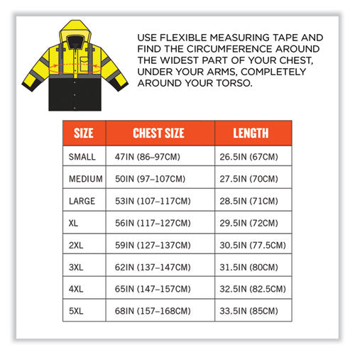Glowear 8381 Class 3 Hi-vis 4-in-1 Quilted Bomber Jacket, Lime, X-large, Ships In 1-3 Business Days