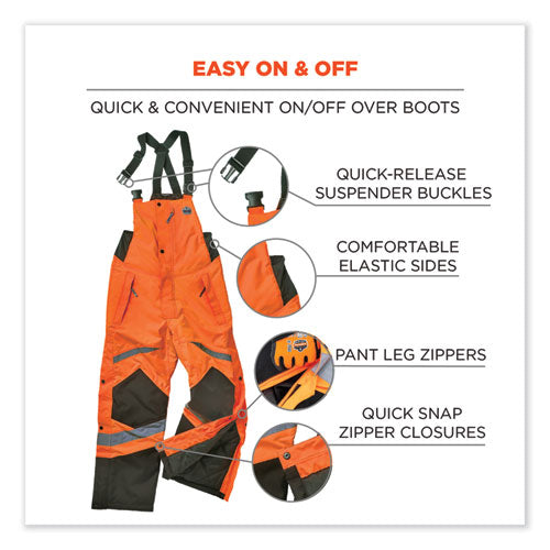 Glowear 8928 Class E Hi-vis Insulated Bibs, 3x-large, Orange, Ships In 1-3 Business Days