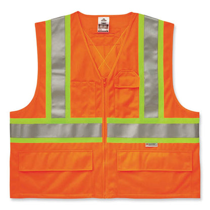 Glowear 8235zx Class 2 Two-tone X-back Vest, Polyester, Small/medium, Orange, Ships In 1-3 Business Days