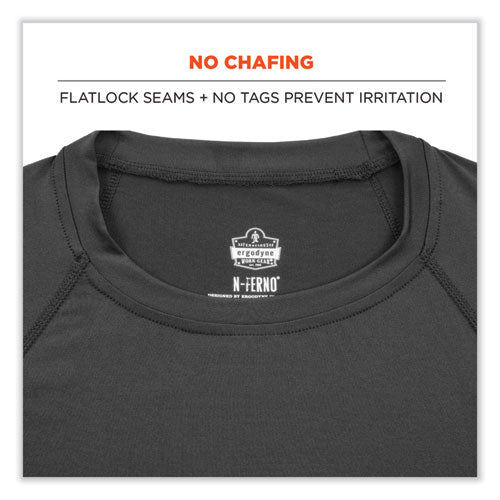 N-ferno 6436 Long Sleeve Lightweight Base Layer Shirt, Medium, Black, Ships In 1-3 Business Days