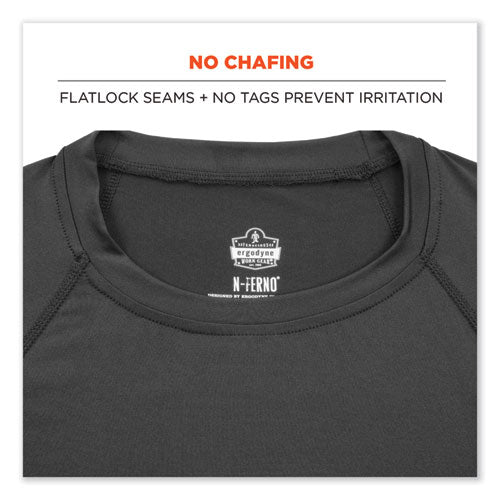 N-ferno 6436 Long Sleeve Lightweight Base Layer Shirt, Large, Black, Ships In 1-3 Business Days