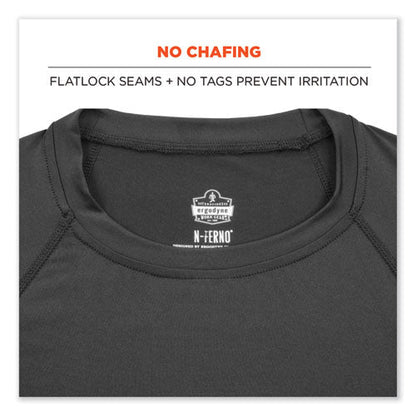 N-ferno 6436 Long Sleeve Lightweight Base Layer Shirt, Large, Black, Ships In 1-3 Business Days