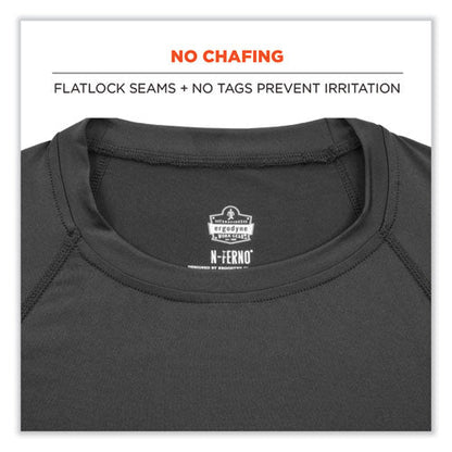 N-ferno 6436 Long Sleeve Lightweight Base Layer Shirt, X-large, Black, Ships In 1-3 Business Days