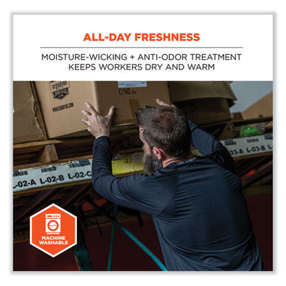 N-ferno 6436 Long Sleeve Lightweight Base Layer Shirt, 3x-large, Black, Ships In 1-3 Business Days