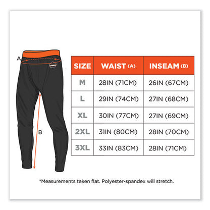 N-ferno 6481 Lightweight Base Layer Pants, 2x-large, Black, Ships In 1-3 Business Days