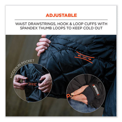 N-ferno 6466 Thermal Jacket With 500d Nylon Shell, Medium, Black, Ships In 1-3 Business Days