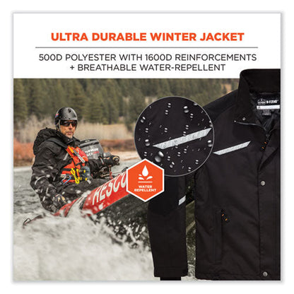 N-ferno 6466 Thermal Jacket With 500d Nylon Shell, Large, Black, Ships In 1-3 Business Days