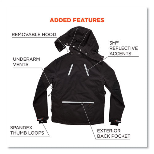 N-ferno 6466 Thermal Jacket With 500d Nylon Shell, 4x-large, Black, Ships In 1-3 Business Days