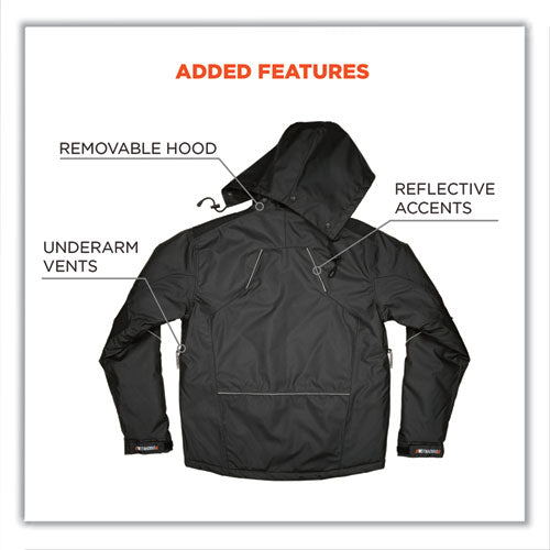 N-ferno 6467 Winter Work Jacket With 300d Polyester Shell, Small, Black, Ships In 1-3 Business Days