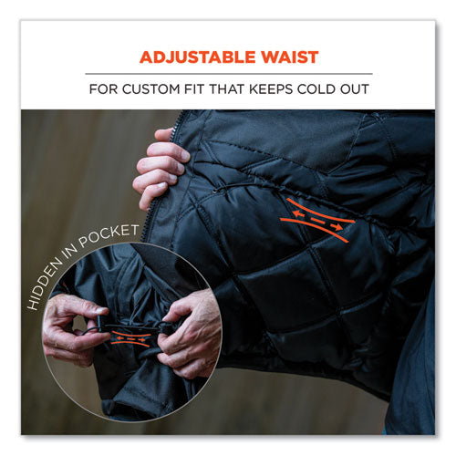 N-ferno 6467 Winter Work Jacket With 300d Polyester Shell, Large, Black, Ships In 1-3 Business Days