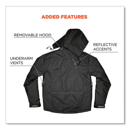 N-ferno 6467 Winter Work Jacket With 300d Polyester Shell, X-large, Black, Ships In 1-3 Business Days