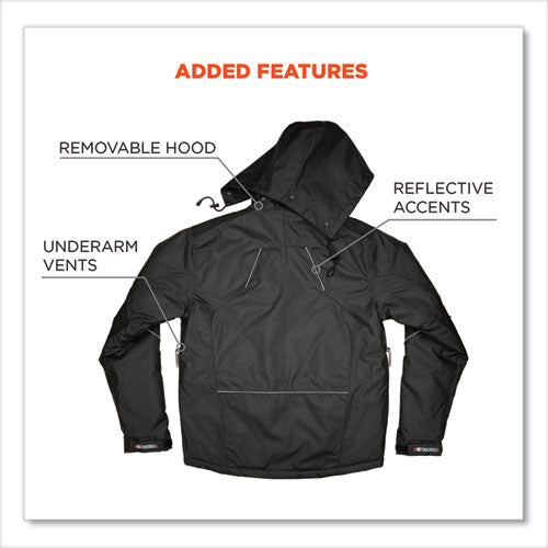 N-ferno 6467 Winter Work Jacket With 300d Polyester Shell, 3x-large, Black, Ships In 1-3 Business Days