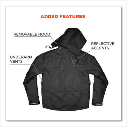 N-ferno 6467 Winter Work Jacket With 300d Polyester Shell, 3x-large, Black, Ships In 1-3 Business Days